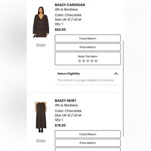 Brown sweater set- top and skirt